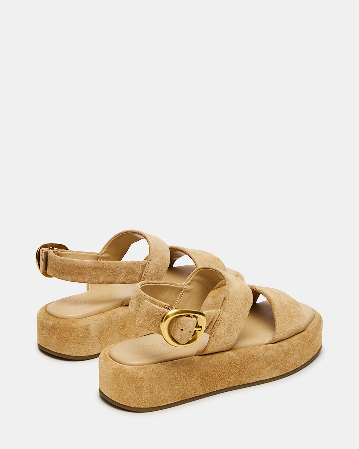 BARONI Sand Suede Square-Toe Platform Women's Sandals | Steve Madden outlet