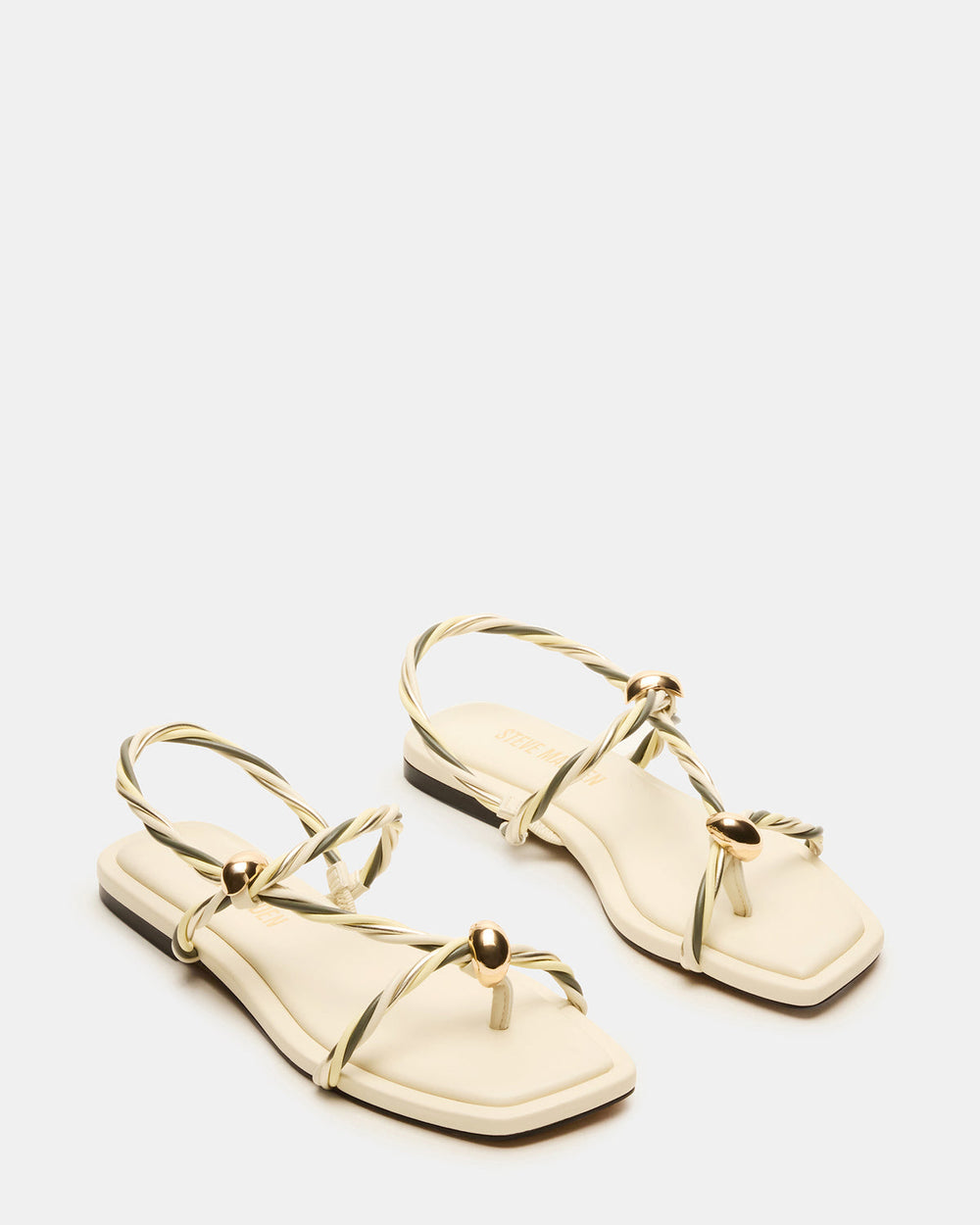 LOCO Bone Multi Women's Strappy Square Toe Sandal | Steve Madden for Sale