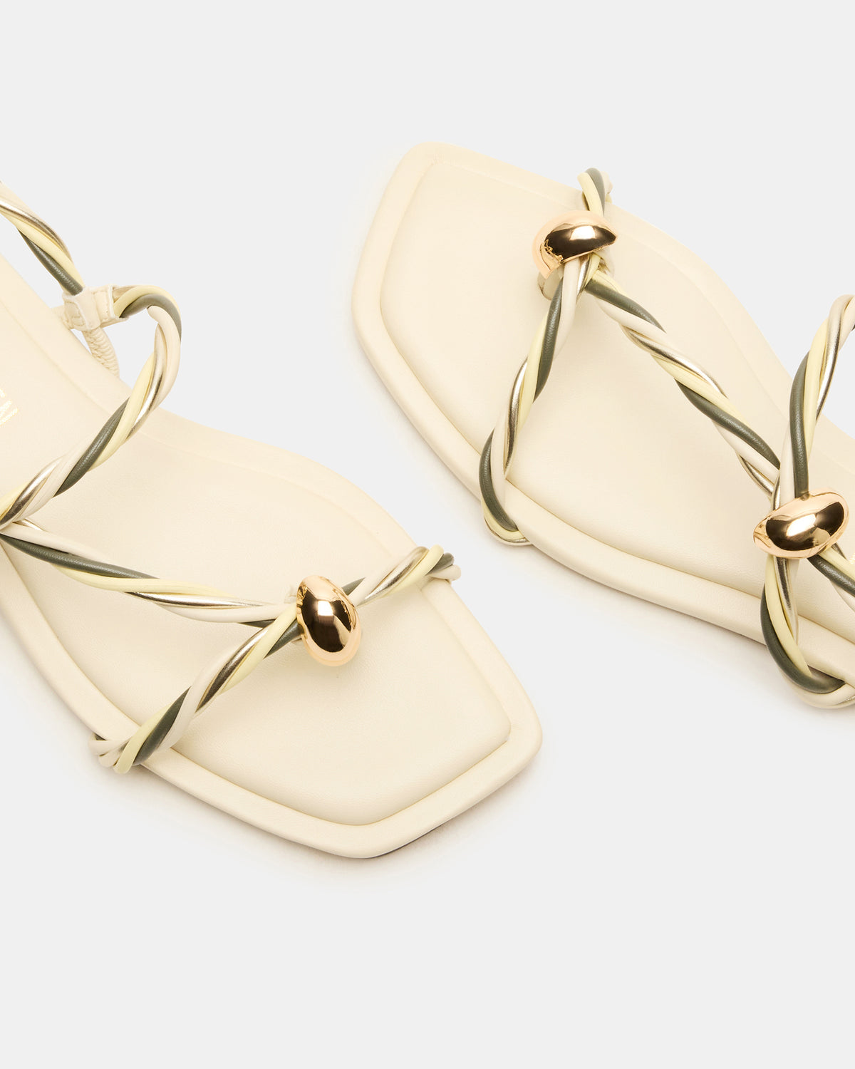 LOCO Bone Multi Women's Strappy Square Toe Sandal | Steve Madden for Sale