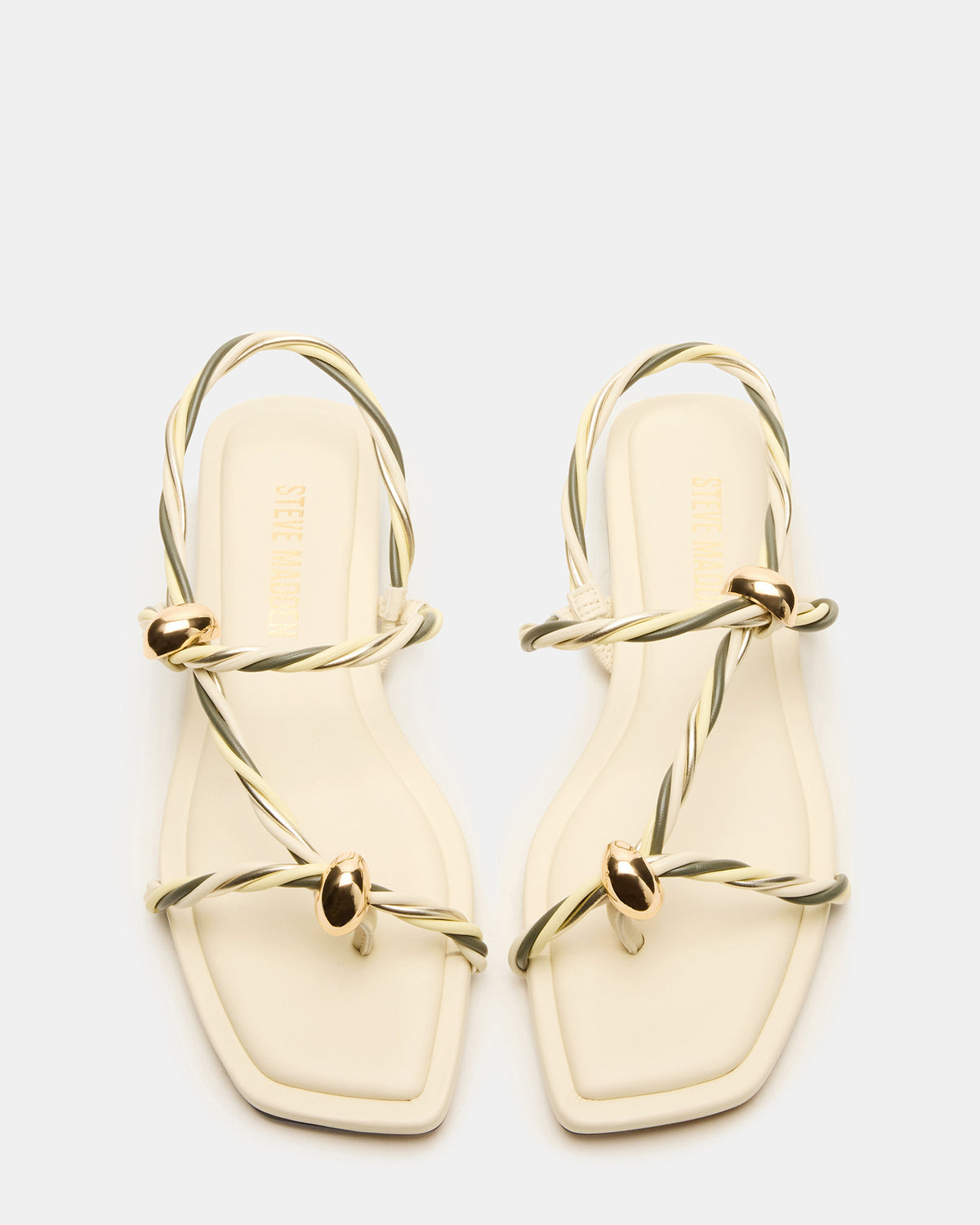 LOCO Bone Multi Women's Strappy Square Toe Sandal | Steve Madden for Sale