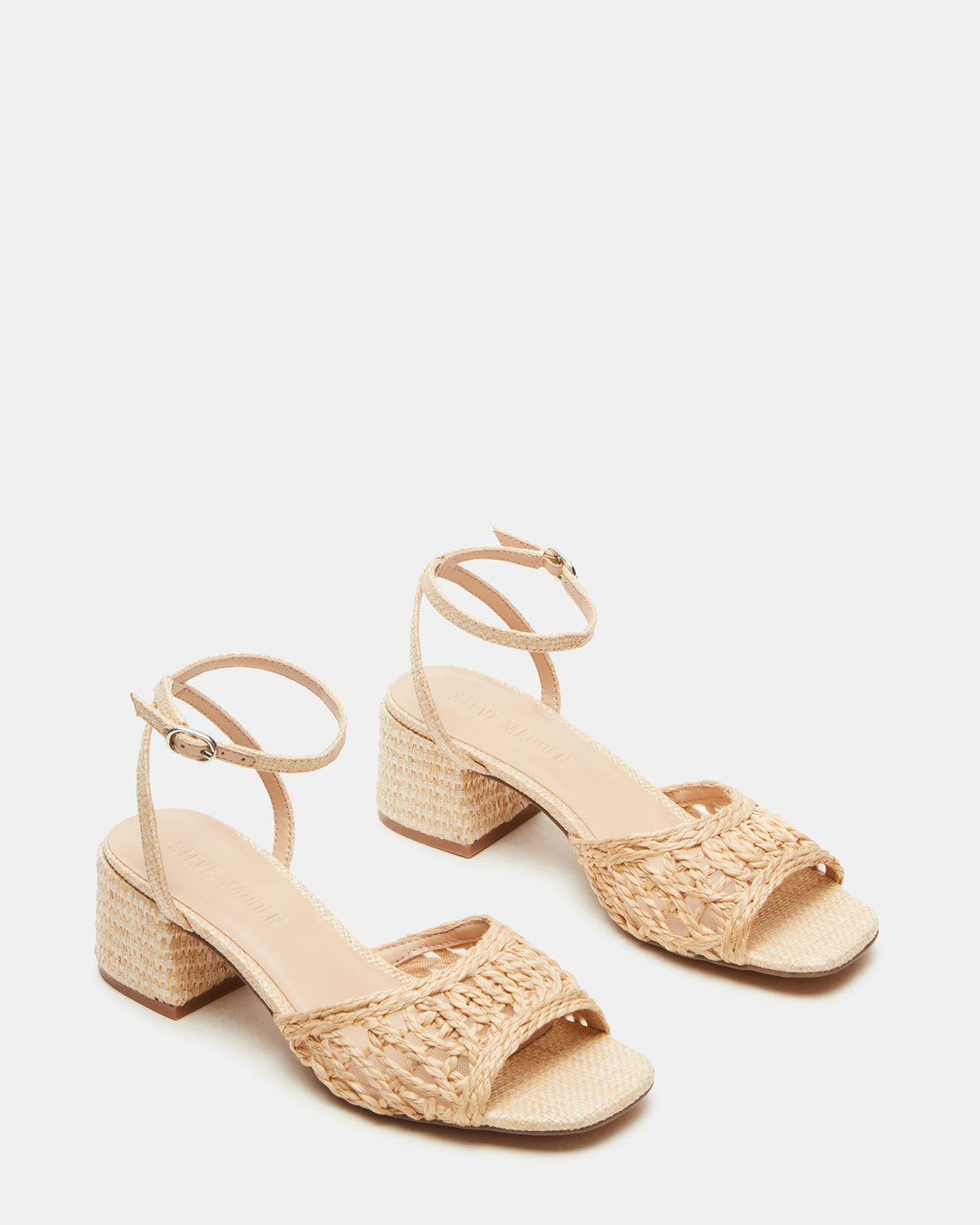 SOLEIL Raffia Square-Toe Woven Women's Sandal | Steve Madden near me