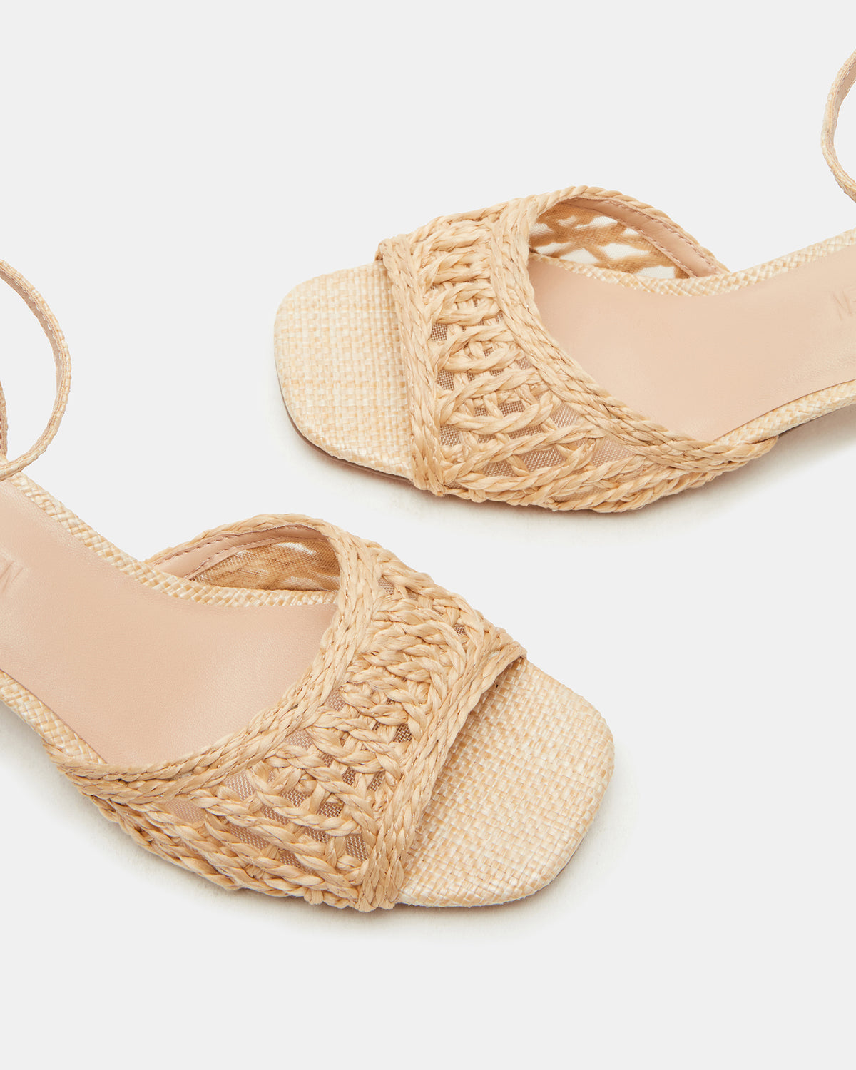 SOLEIL Raffia Square-Toe Woven Women's Sandal | Steve Madden near me