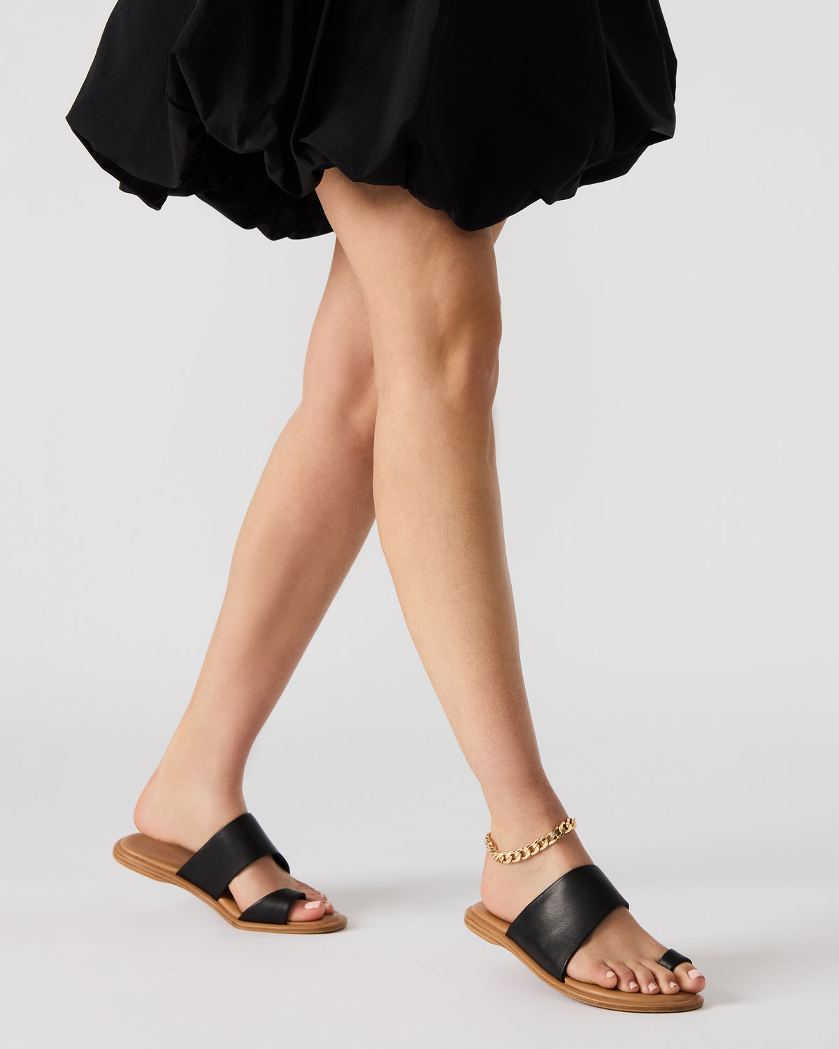 ZANI Olive Leather Women's Slide Sandal | Steve Madden discount