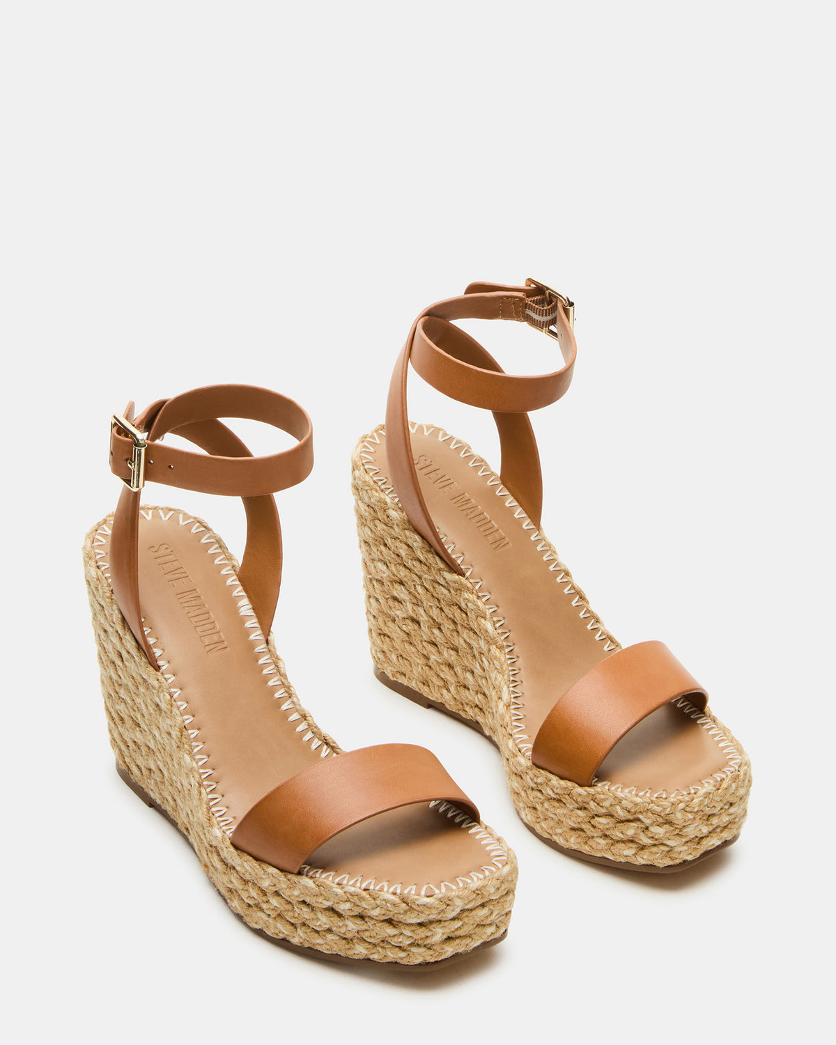 COSMO Tan Leather Rattia Women's Platform Wedge | Steve Madden US