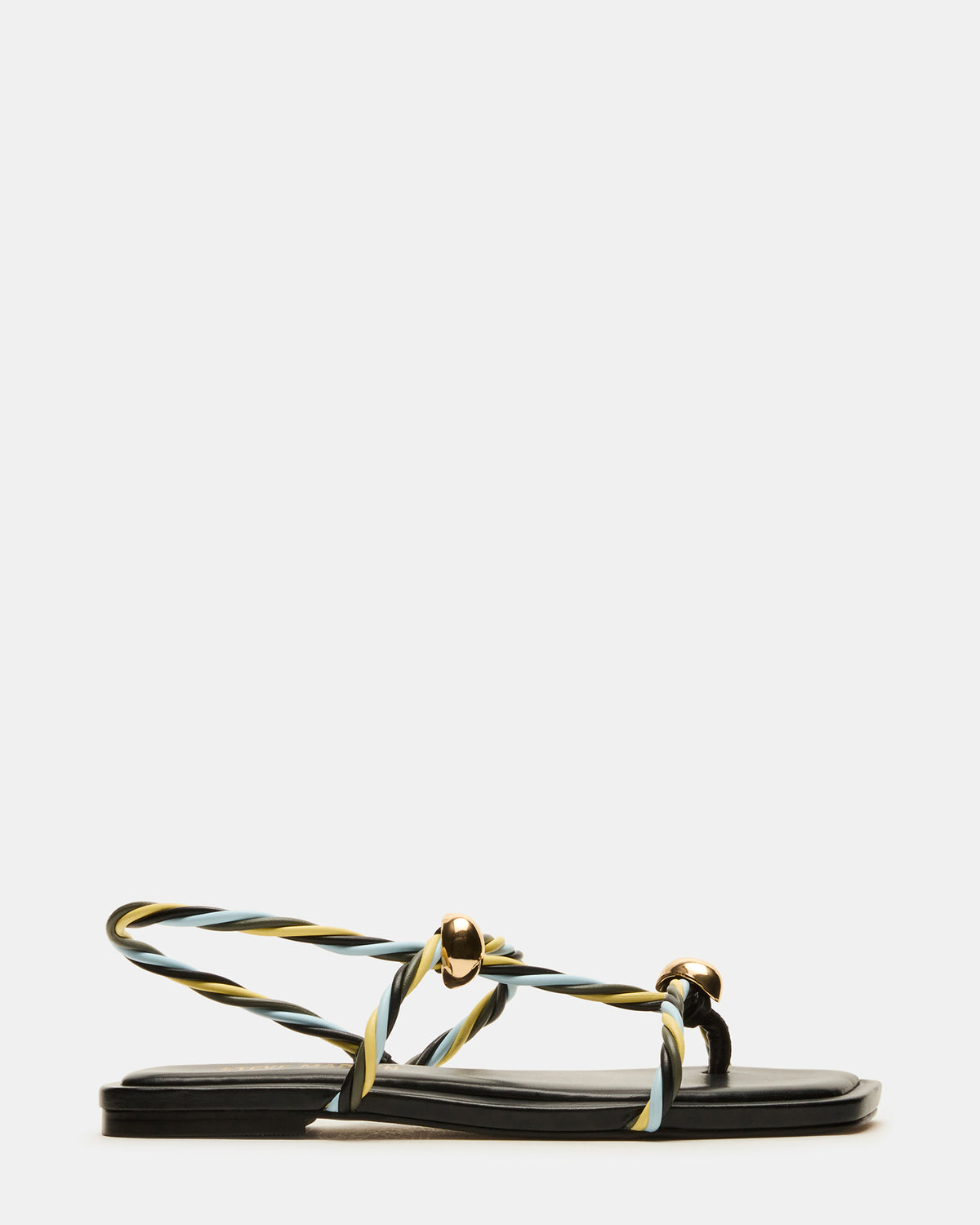 LOCO Black Multi Women's Strappy Square Toe Sandal | Steve Madden outlet