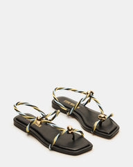 LOCO Black Multi Women's Strappy Square Toe Sandal | Steve Madden outlet