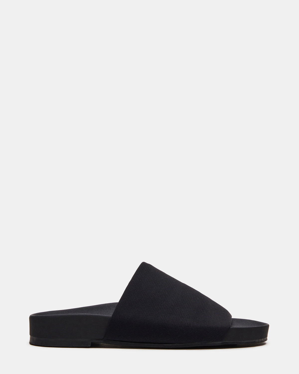 SANSA Black Flatform Footbed Slide Women's Sandal | Steve Madden discount