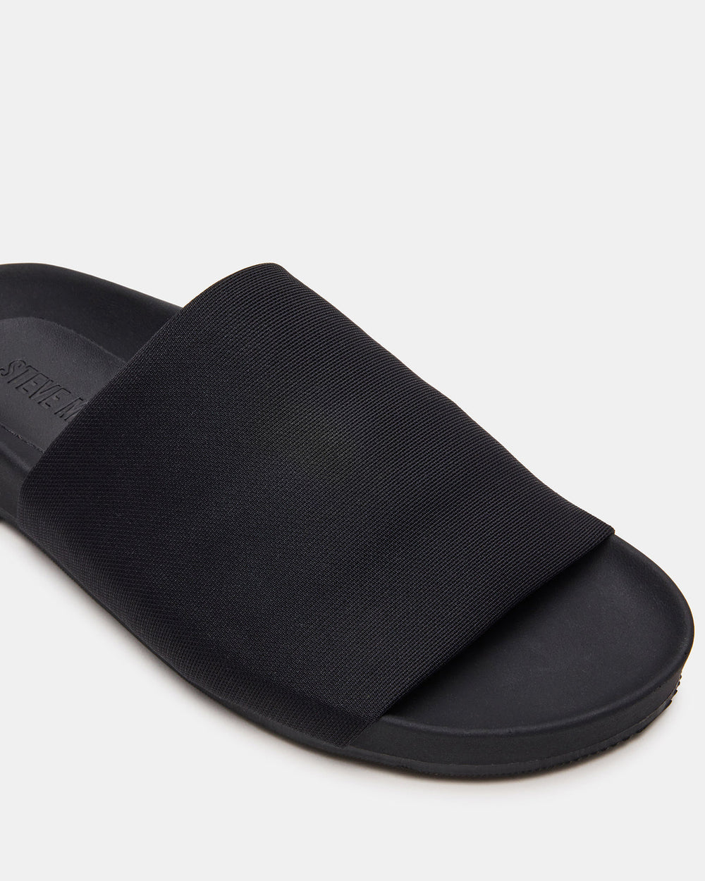 SANSA Black Flatform Footbed Slide Women's Sandal | Steve Madden discount