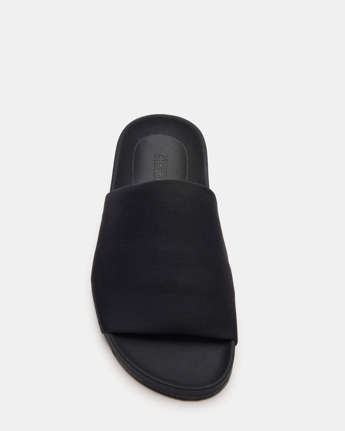SANSA Black Flatform Footbed Slide Women's Sandal | Steve Madden discount