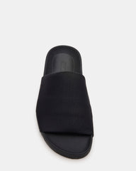 SANSA Black Flatform Footbed Slide Women's Sandal | Steve Madden discount