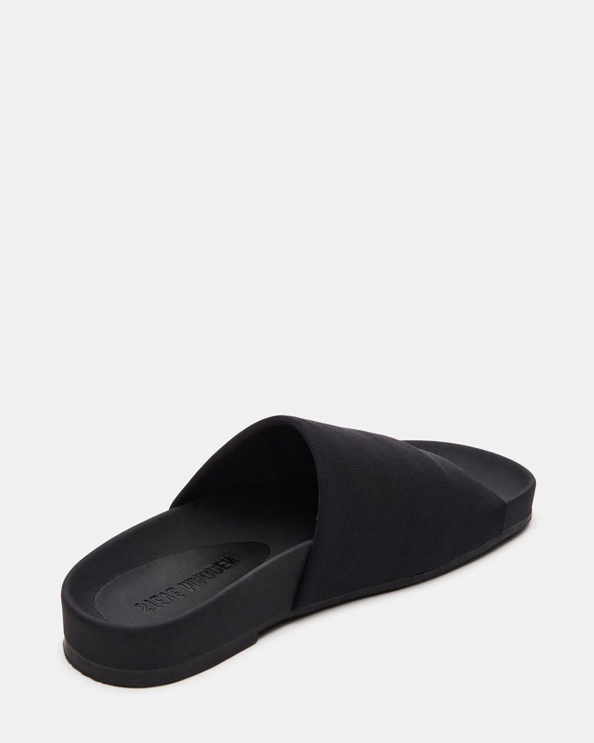 SANSA Black Flatform Footbed Slide Women's Sandal | Steve Madden discount