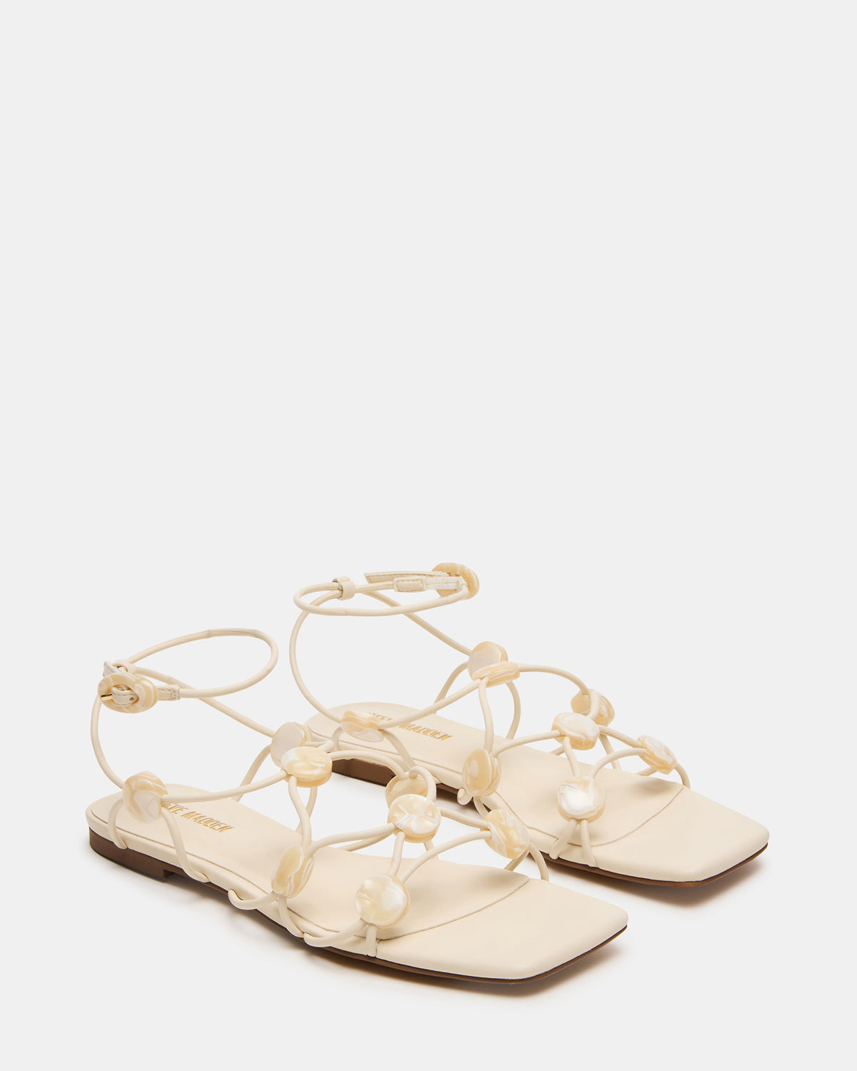 TIDES Pearl Strappy Square-Toe Women's Sandal | Steve Madden Sale
