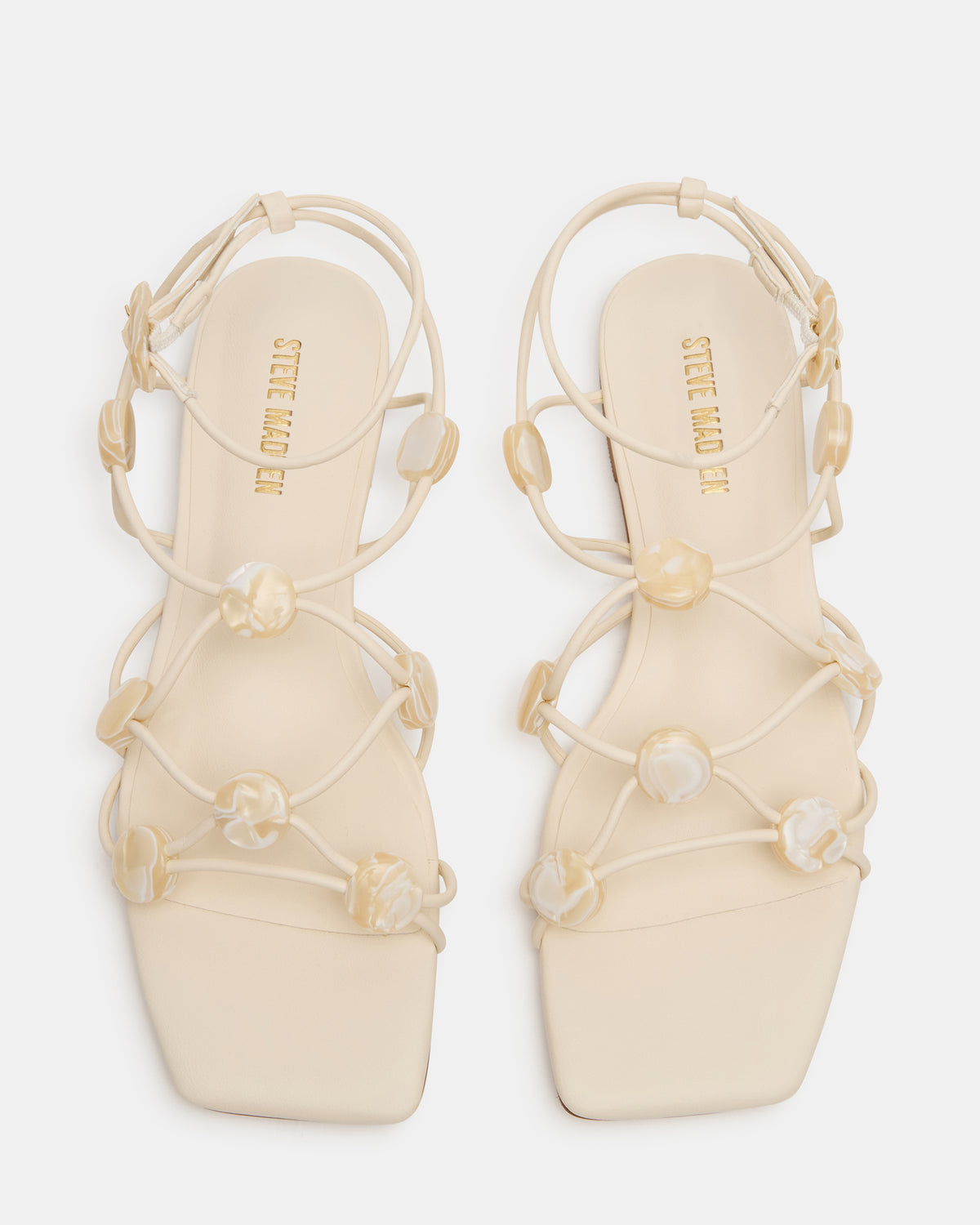 TIDES Pearl Strappy Square-Toe Women's Sandal | Steve Madden Sale