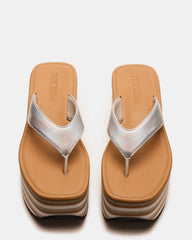 SEVILLA Natural Multi Thong Platform Chunky Flatform Square-Toe Women's Sandal | Steve Madden for Sale