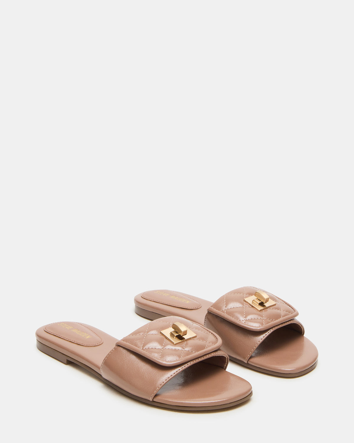 MORELAND Mocha Quilted Slide Women's Sandal | Steve Madden online