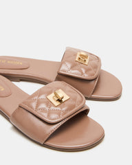 MORELAND Mocha Quilted Slide Women's Sandal | Steve Madden online