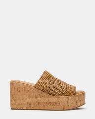 COASTAL Raffia Platform Wedge Mule Women's Sandal | Steve Madden outlet