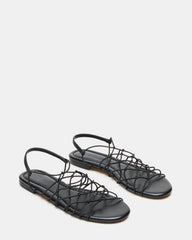 LIBRA Black Women's Strappy Flat Sandal | Steve Madden on Sale