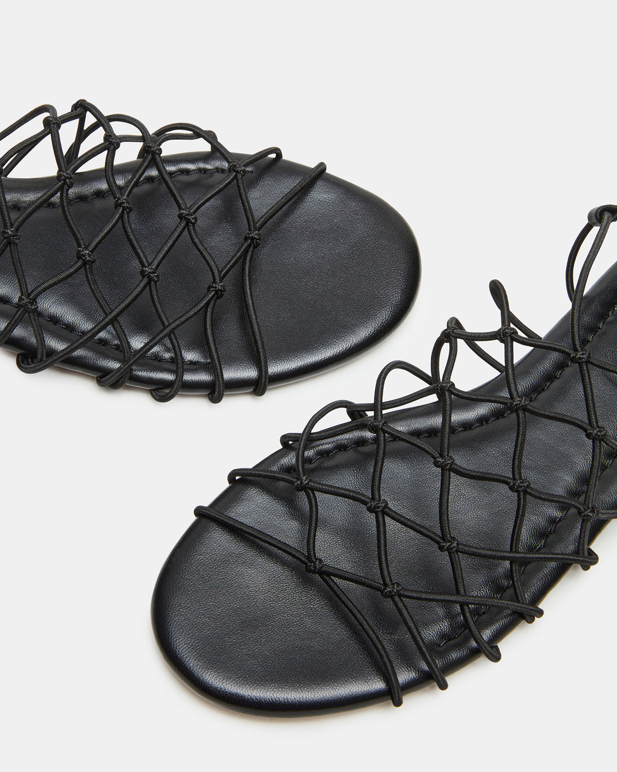 LIBRA Black Women's Strappy Flat Sandal | Steve Madden on Sale