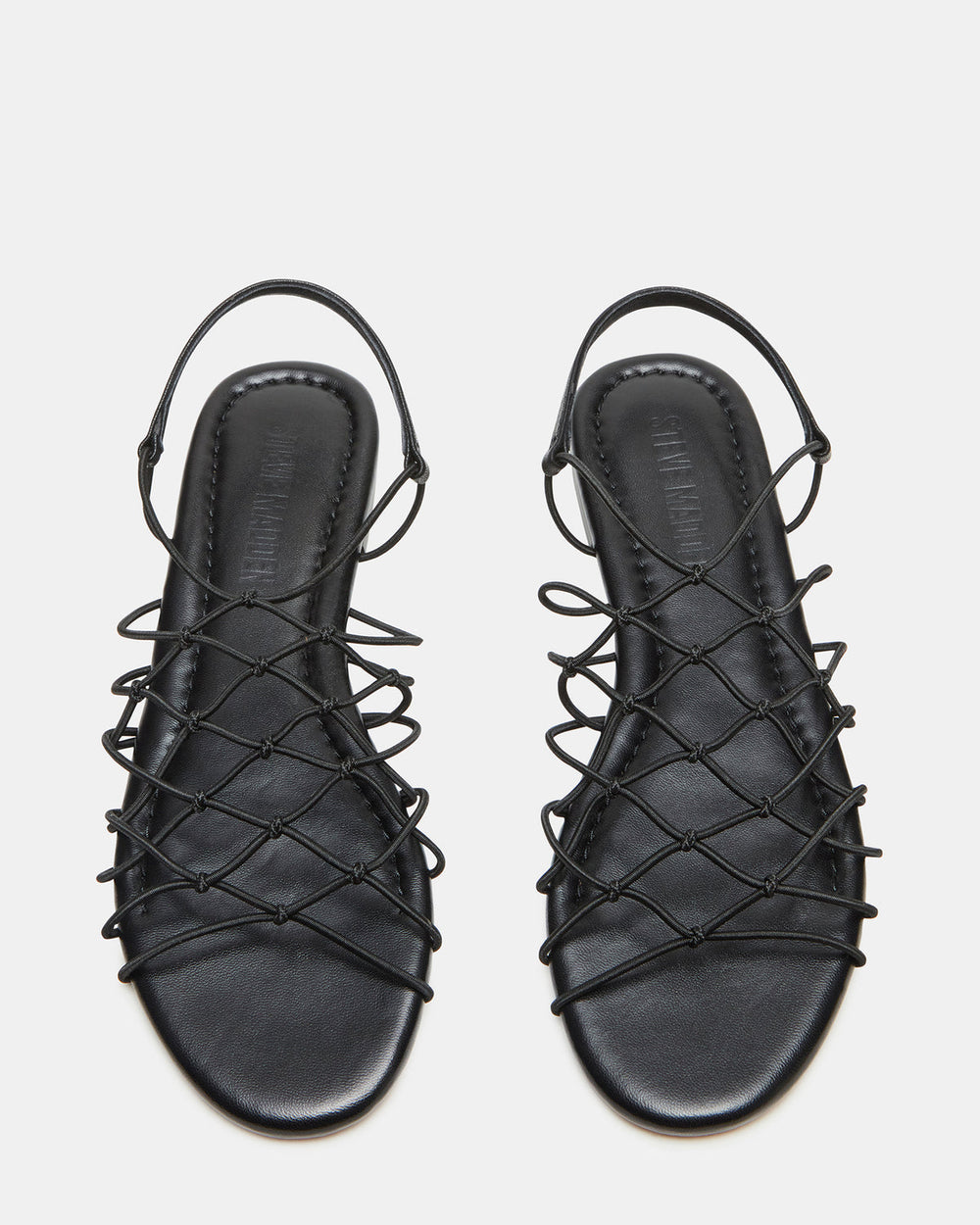 LIBRA Black Women's Strappy Flat Sandal | Steve Madden on Sale