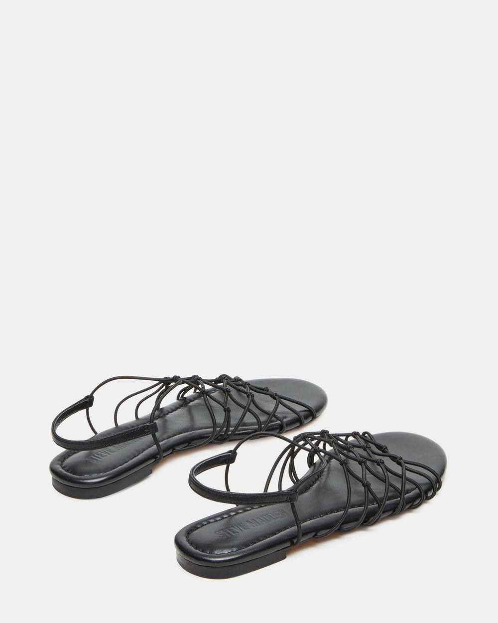 LIBRA Black Women's Strappy Flat Sandal | Steve Madden on Sale