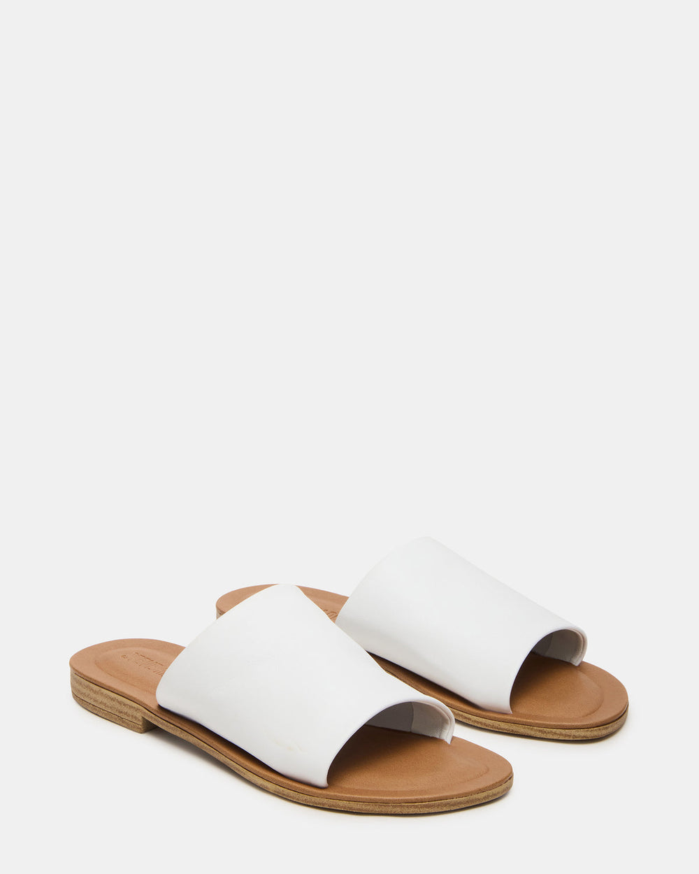 KIPP White Leather Slide Women's Sandal | Steve Madden near me