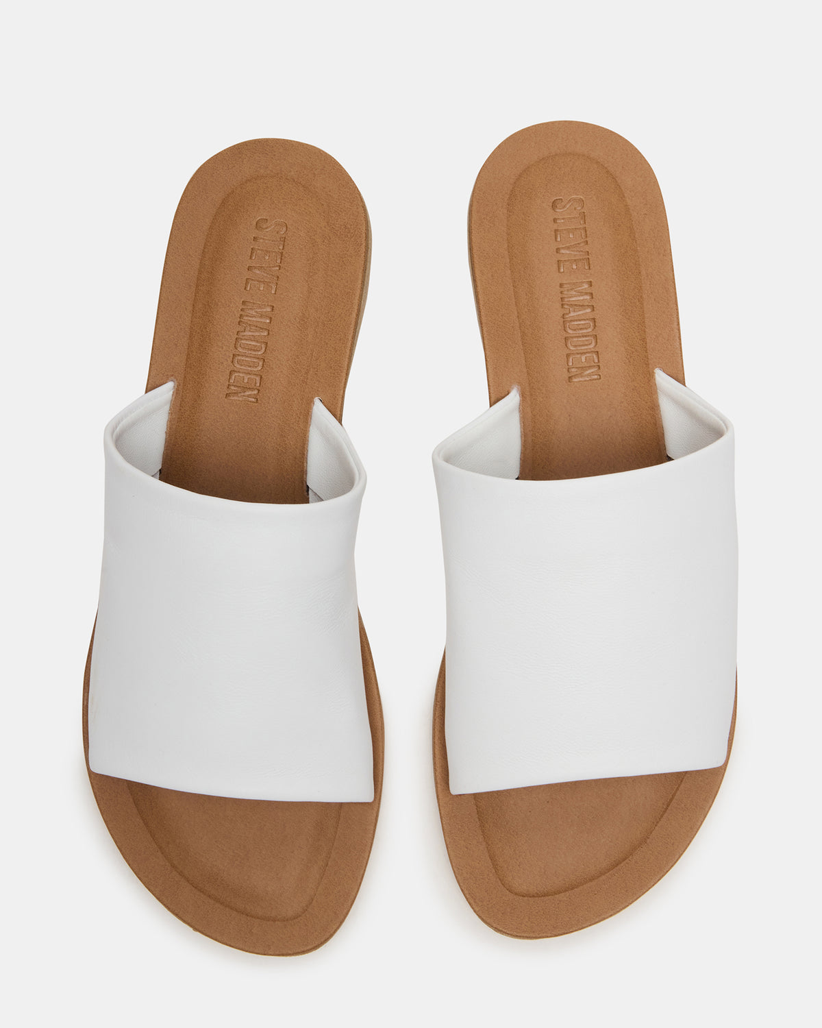 KIPP White Leather Slide Women's Sandal | Steve Madden near me