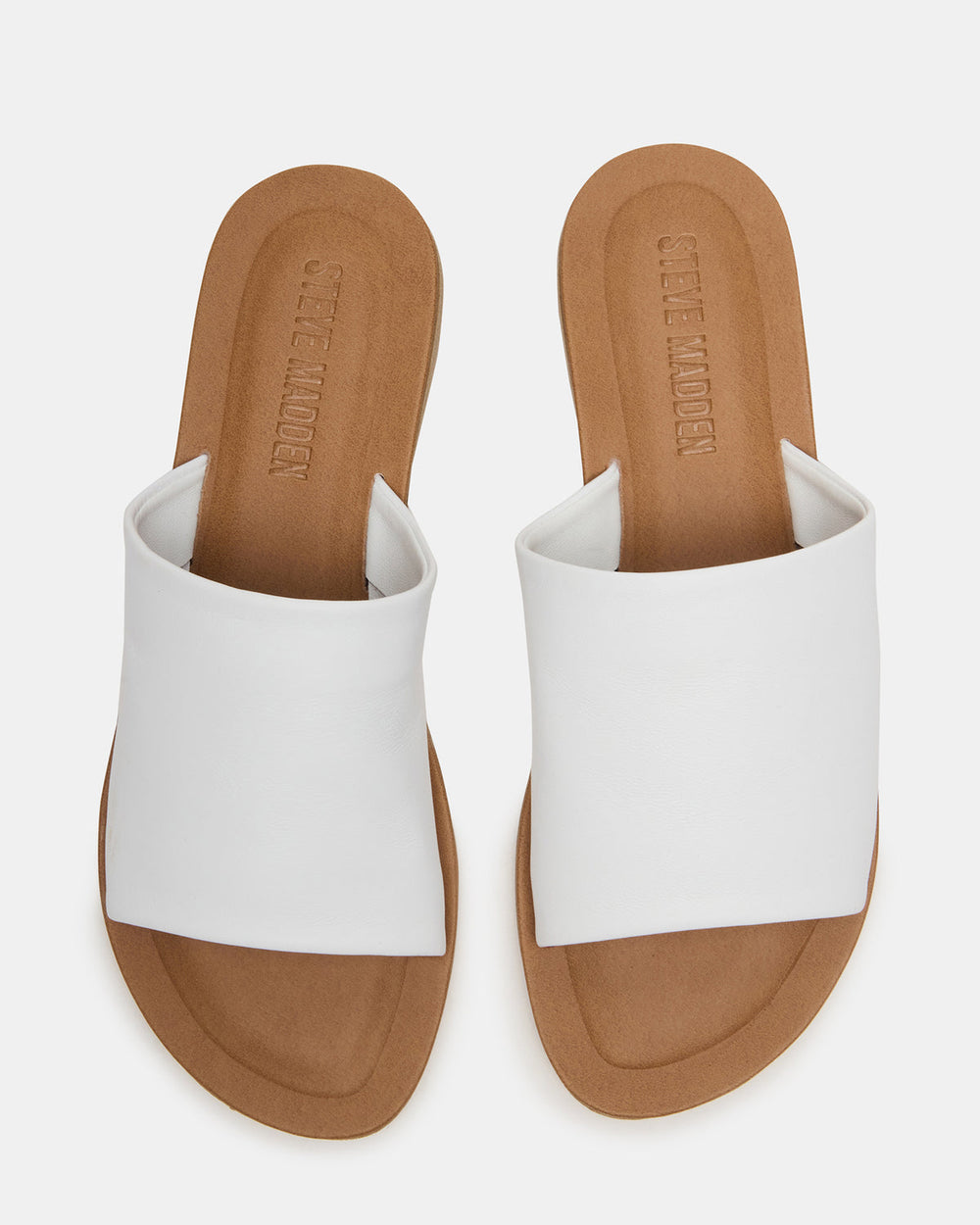 KIPP White Leather Slide Women's Sandal | Steve Madden near me
