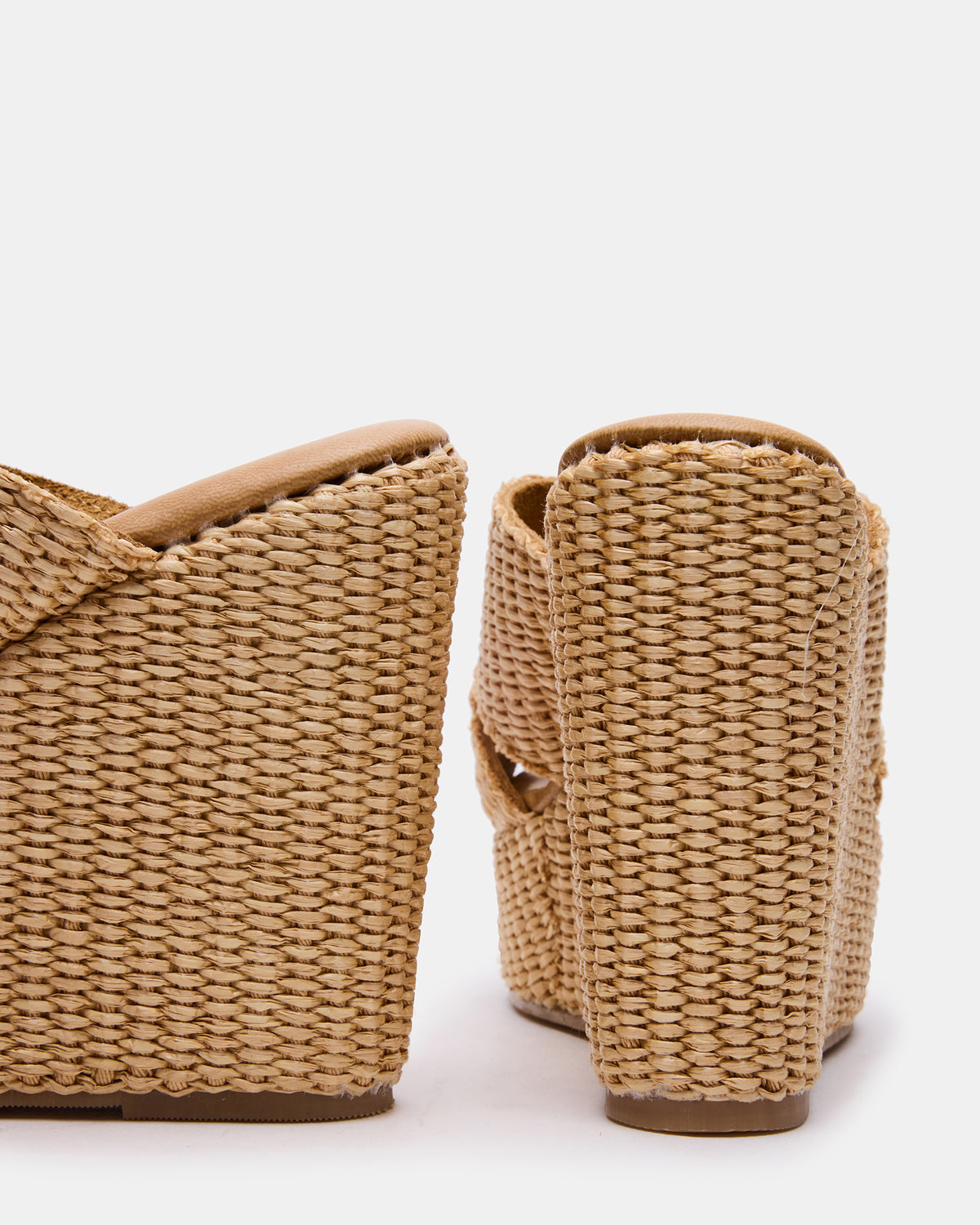 CERCEI Natural Raffia Platform Square-Toe Wedge Women's Sandal | Steve Madden discount