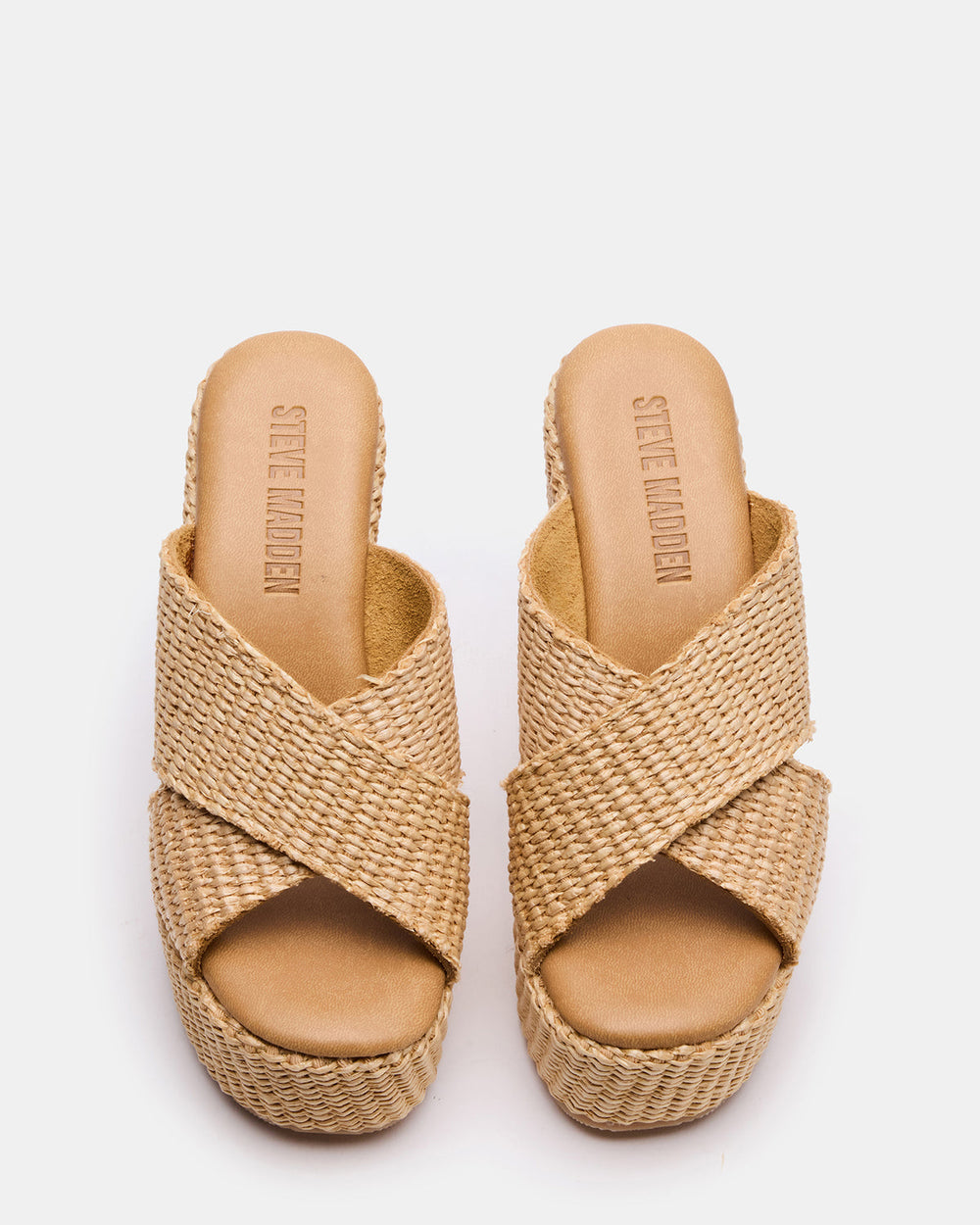 CERCEI Natural Raffia Platform Square-Toe Wedge Women's Sandal | Steve Madden discount
