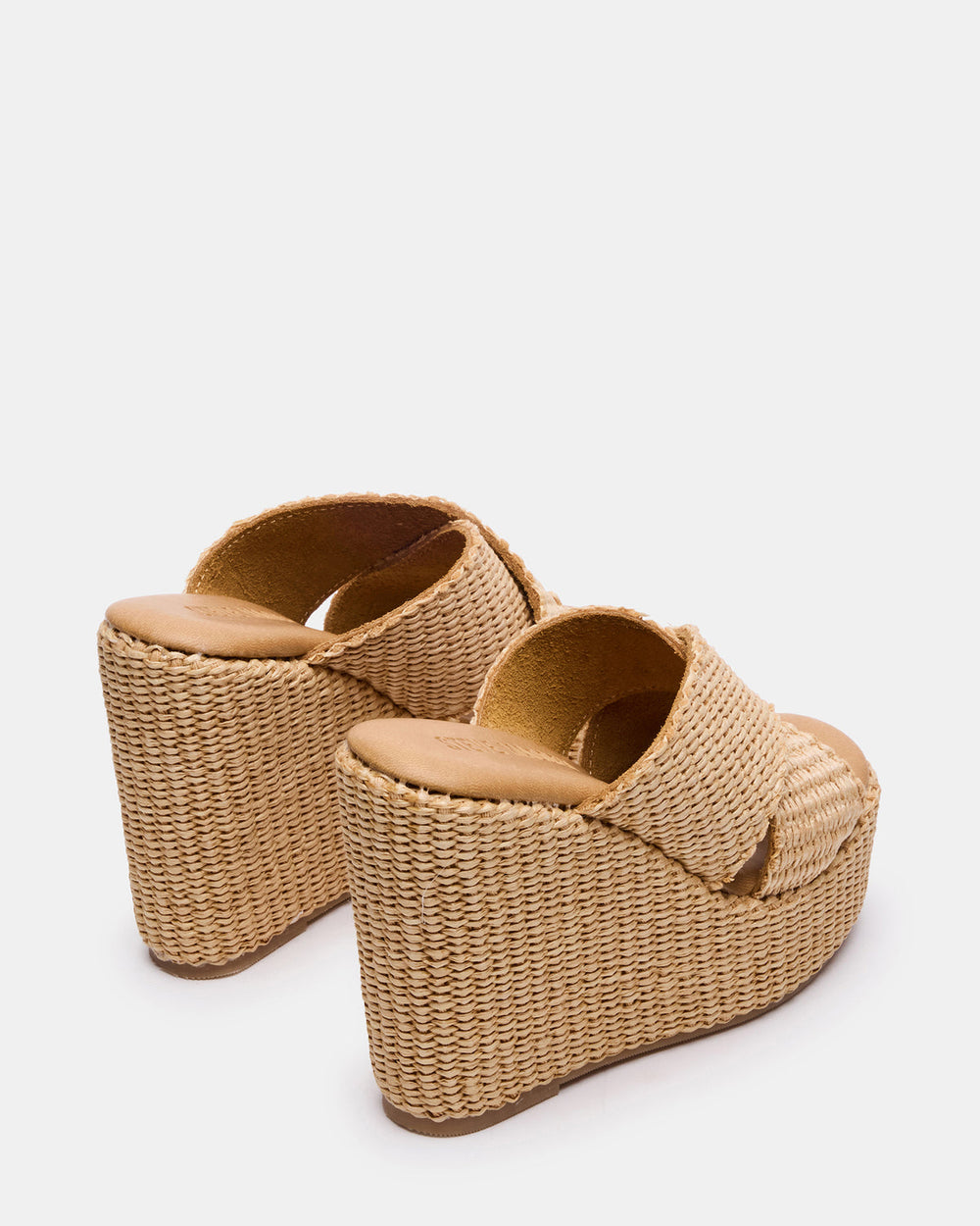 CERCEI Natural Raffia Platform Square-Toe Wedge Women's Sandal | Steve Madden discount