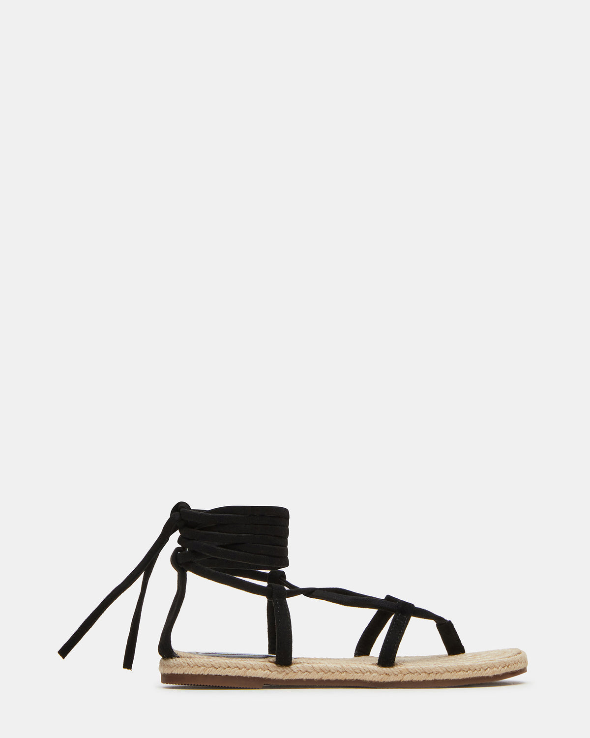 WADE Black Women's Strappy Lace-Up Espadrille Sandal | Steve Madden US