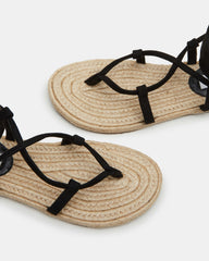 WADE Black Women's Strappy Lace-Up Espadrille Sandal | Steve Madden US
