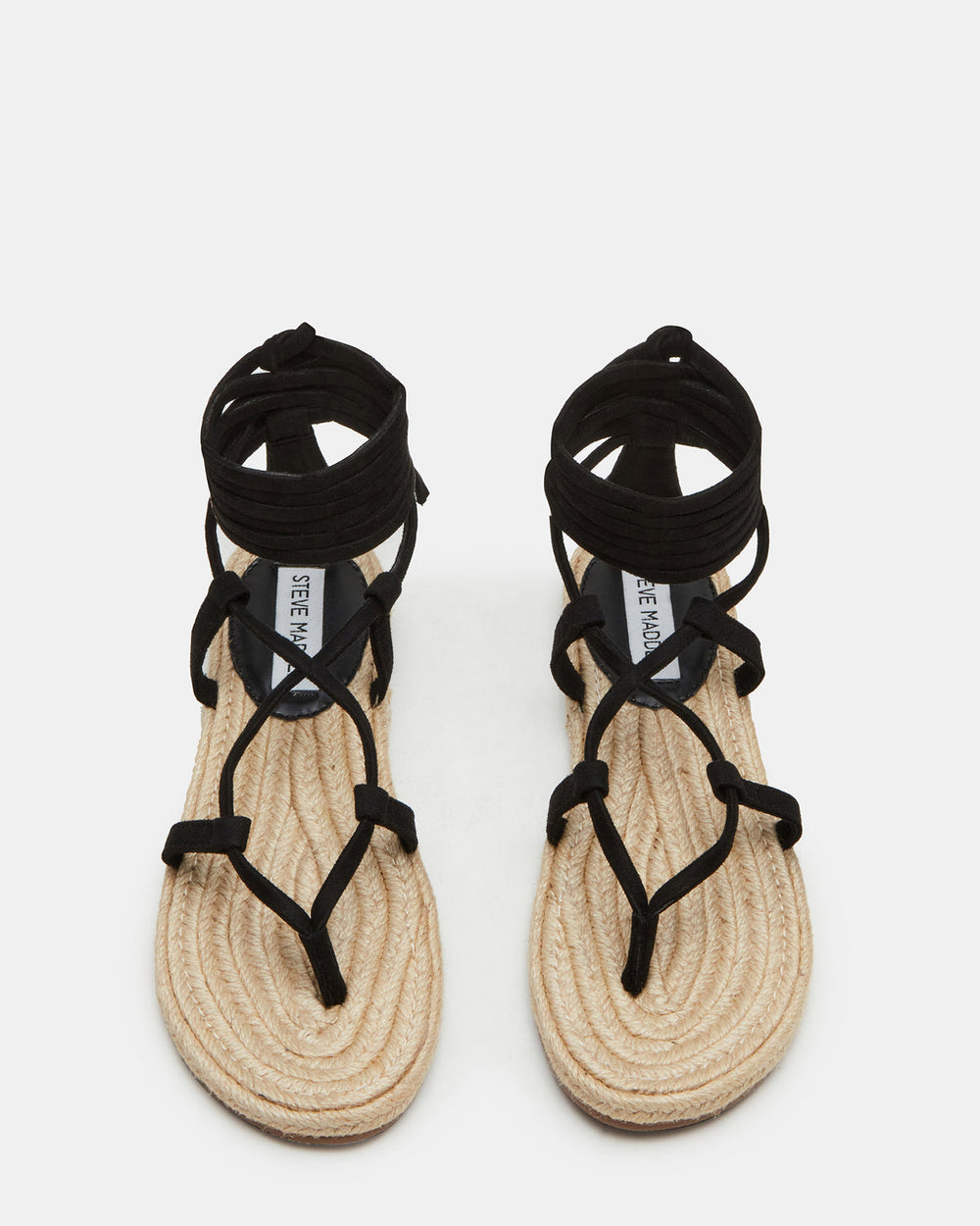 WADE Black Women's Strappy Lace-Up Espadrille Sandal | Steve Madden US