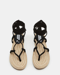 WADE Black Women's Strappy Lace-Up Espadrille Sandal | Steve Madden US