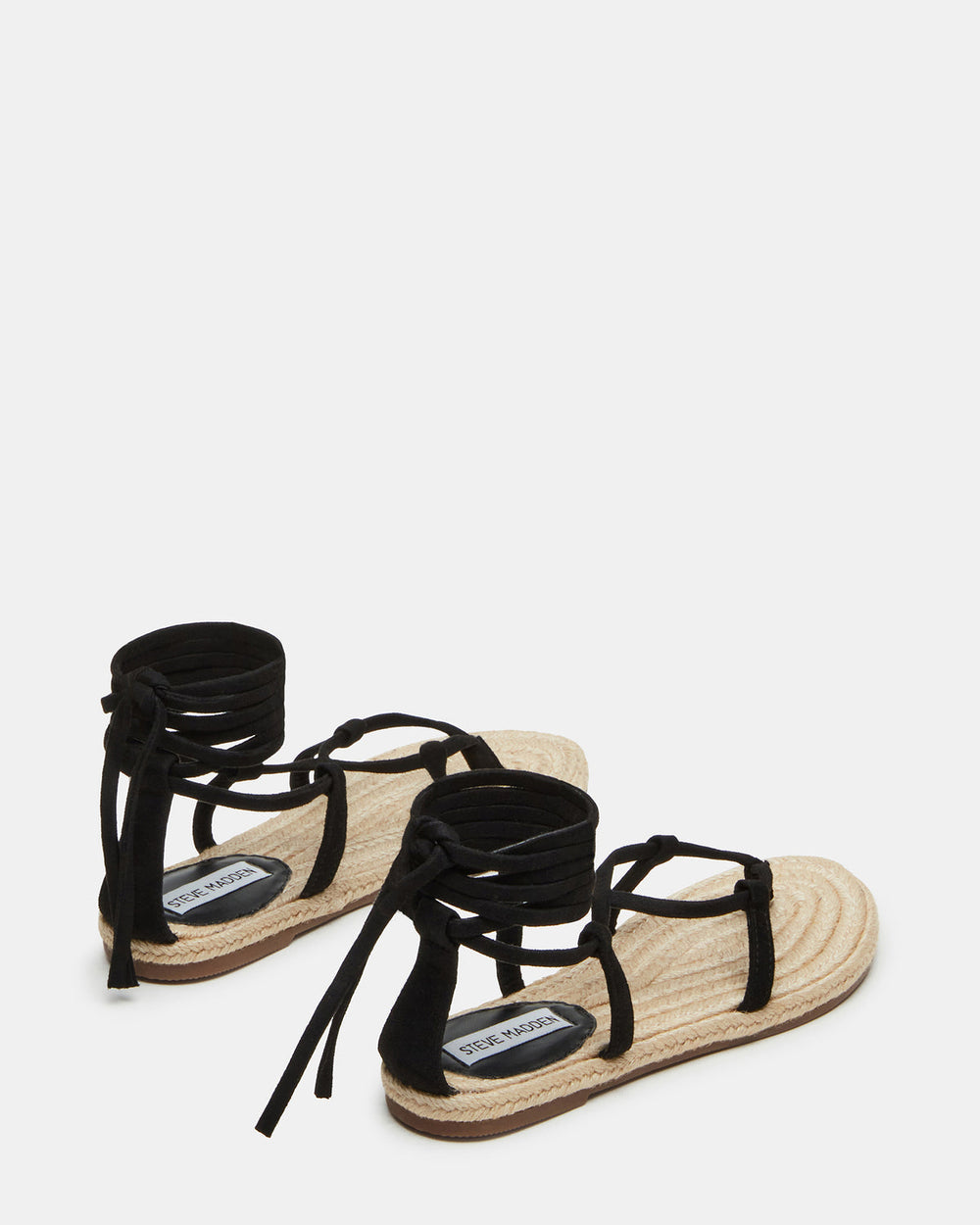 WADE Black Women's Strappy Lace-Up Espadrille Sandal | Steve Madden US