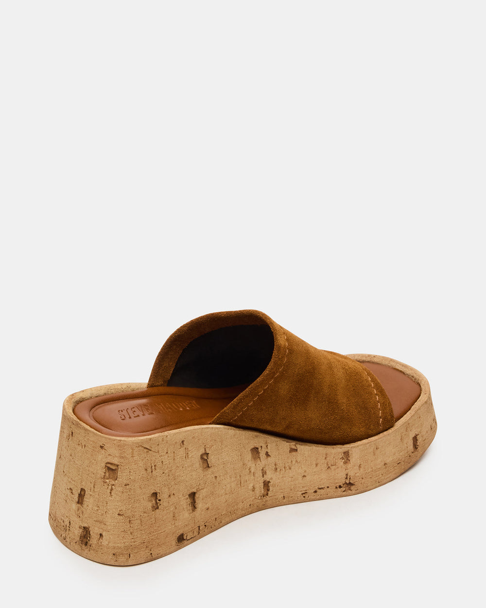 CELLAR Chestnut Suede Platform Wedge Square-Toe Women's Sandal | Steve Madden Sale