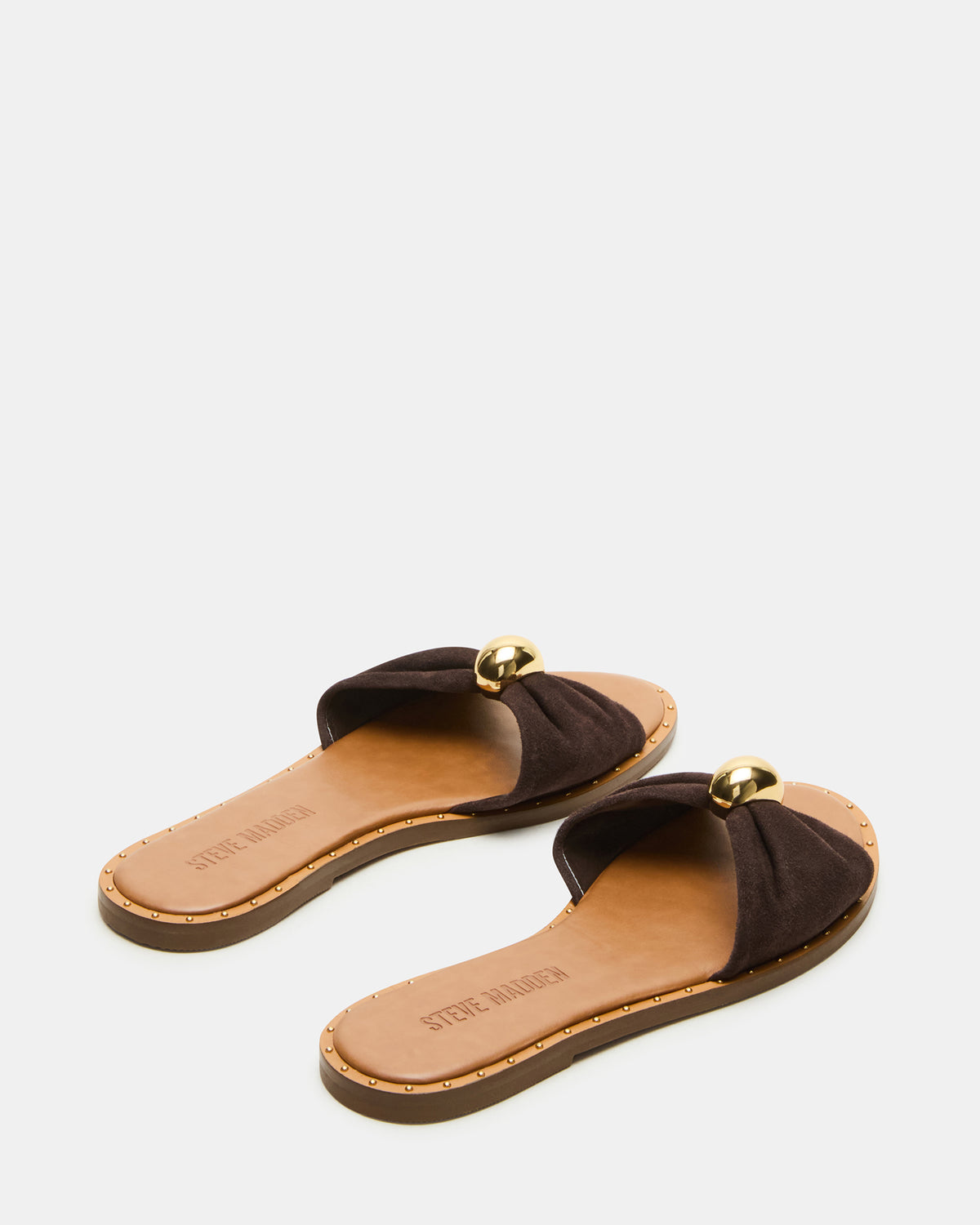 DIPSY Brown Suede Slide Rounded Toe Women's Sandal | Steve Madden online