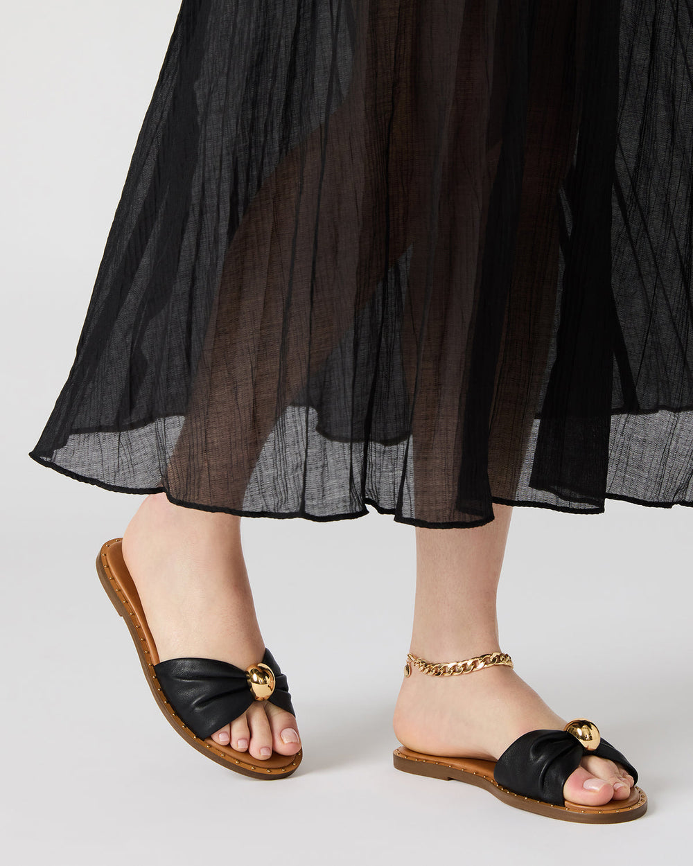 DIPSY Brown Suede Slide Rounded Toe Women's Sandal | Steve Madden online