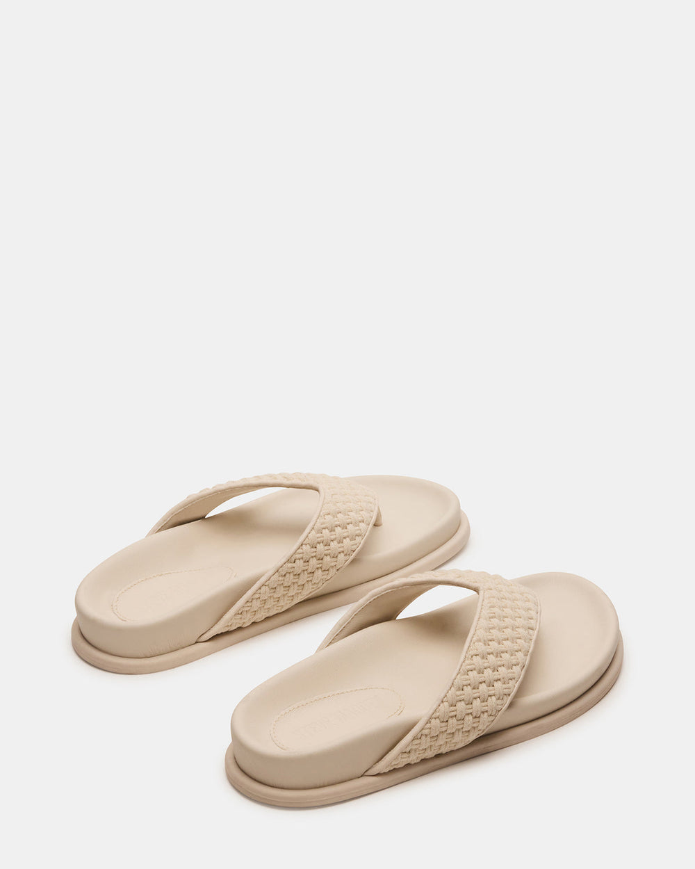 ZINNIA Bone Multi Women's Thong Footbed Sandal | Steve Madden Sale