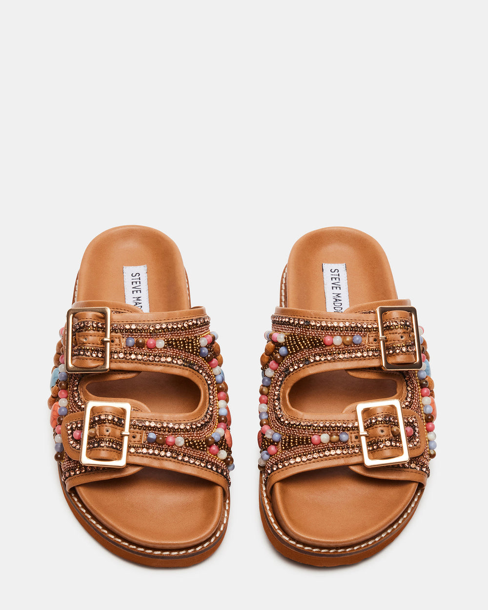 CABO Multi Beaded Footbed Slide | Women's Sandals | Steve Madden on Sale