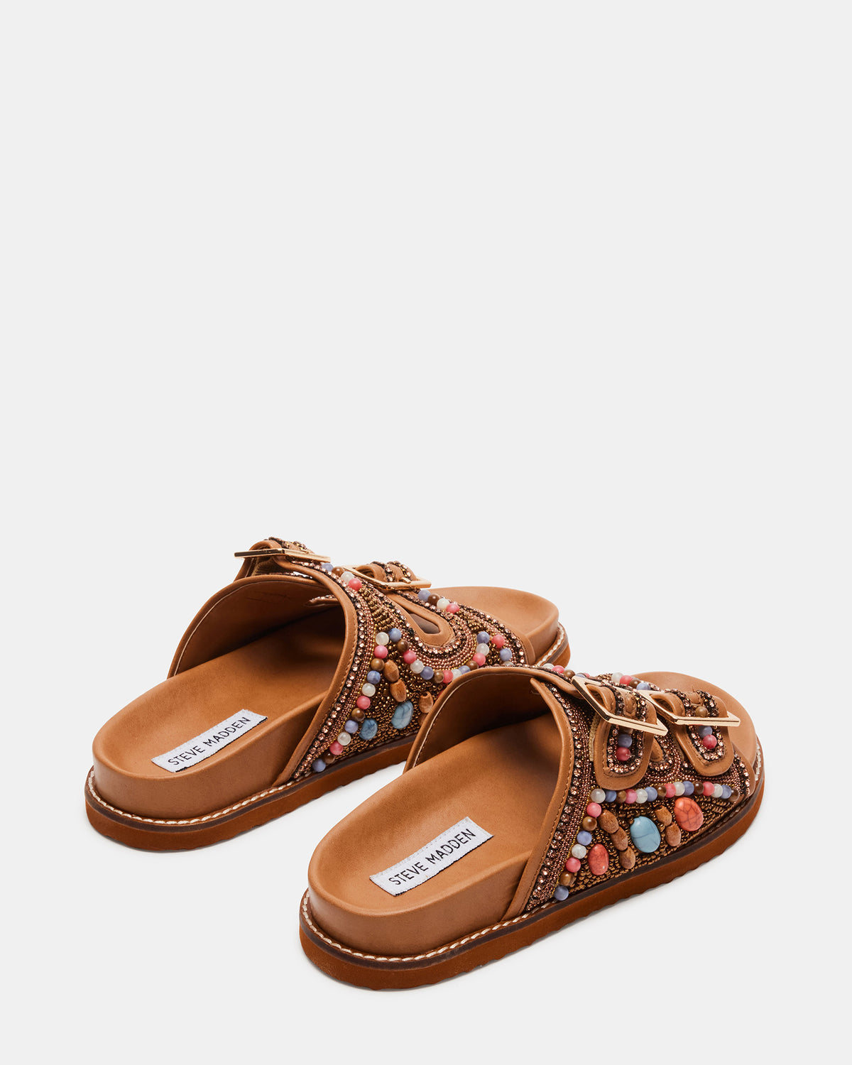CABO Multi Beaded Footbed Slide | Women's Sandals | Steve Madden on Sale