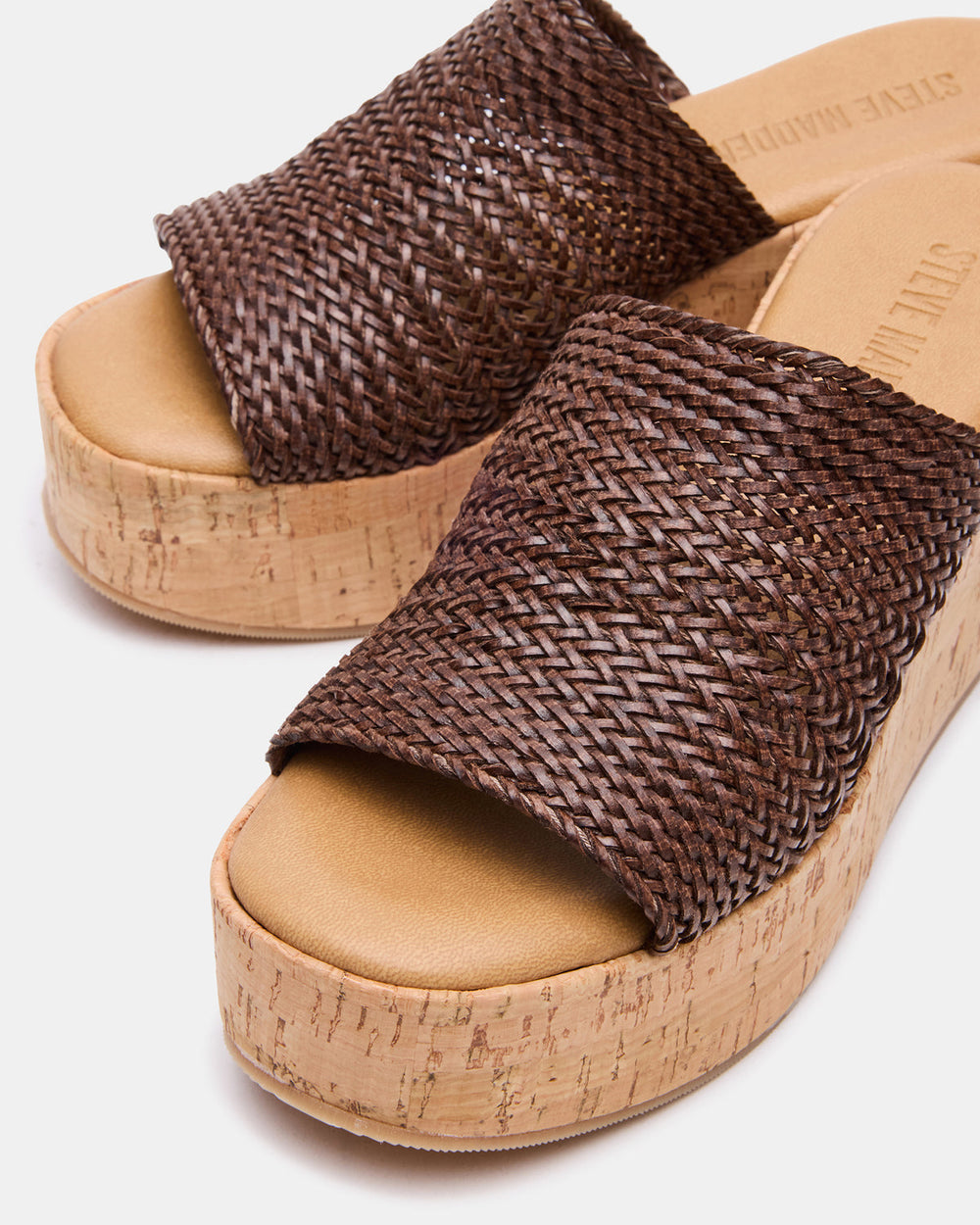 COASTAL Brown Raffia Platform Wedge Mule Women's Sandal | Steve Madden online