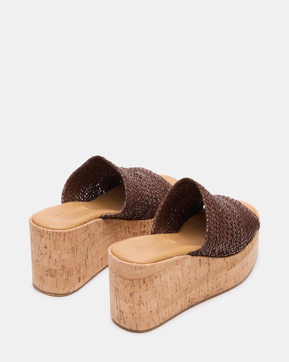 COASTAL Brown Raffia Platform Wedge Mule Women's Sandal | Steve Madden online