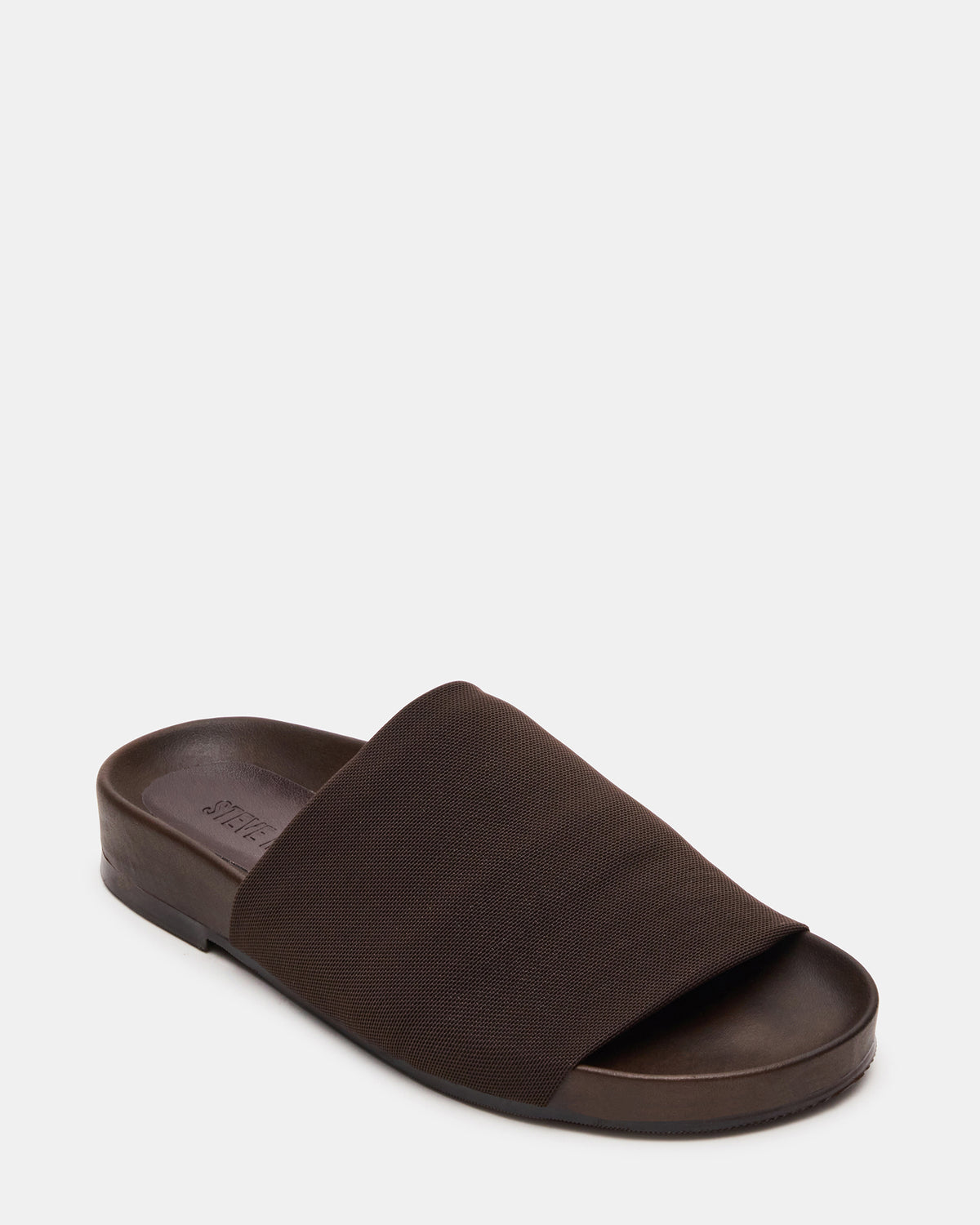 SANSA Brown Flatform Footbed Slide Women's Sandal | Steve Madden US