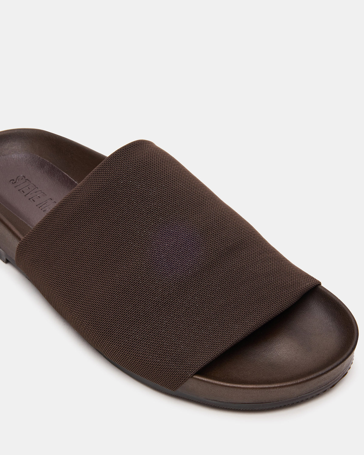 SANSA Brown Flatform Footbed Slide Women's Sandal | Steve Madden US