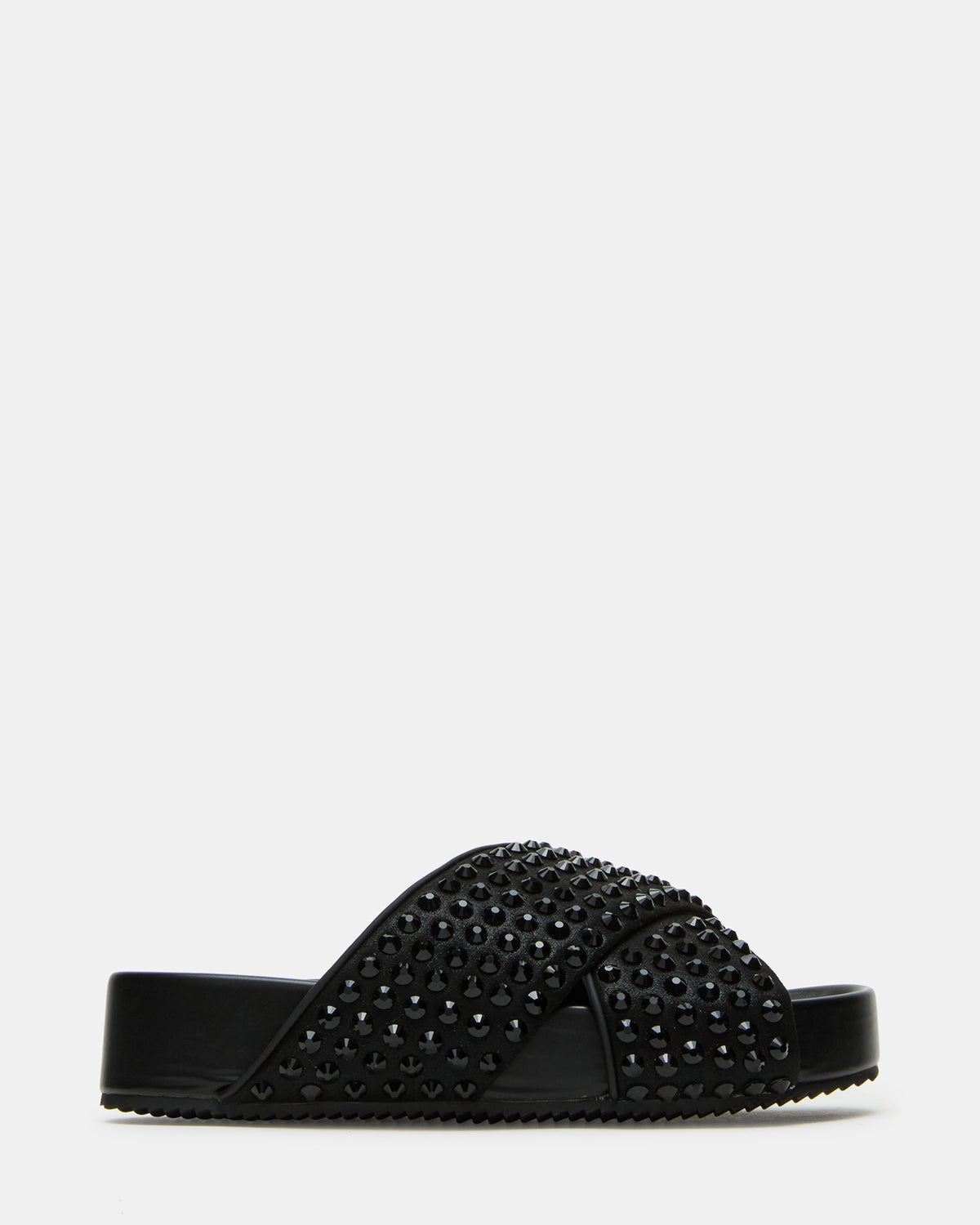 AVENDRA Black Multi Flatform Slide Women's Sandal | Steve Madden Sale