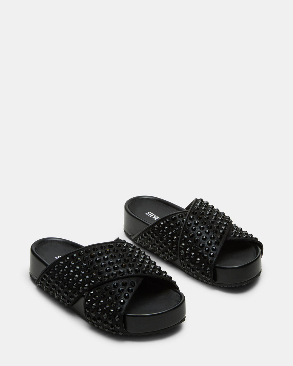 AVENDRA Black Multi Flatform Slide Women's Sandal | Steve Madden Sale