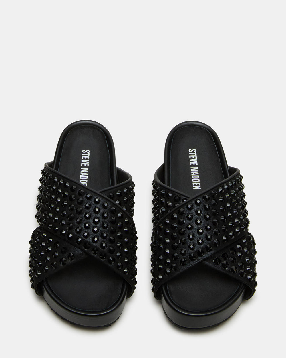 AVENDRA Black Multi Flatform Slide Women's Sandal | Steve Madden Sale