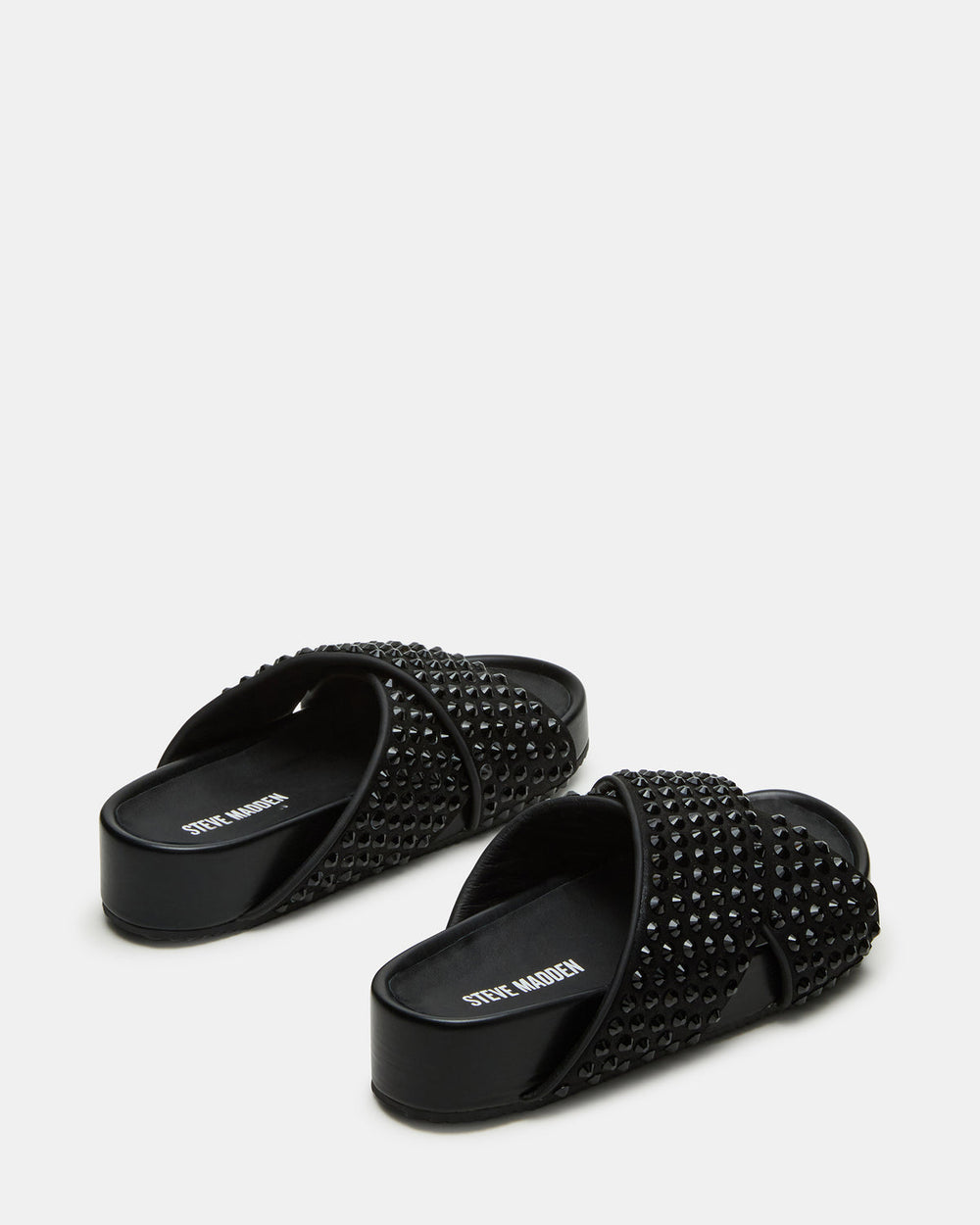 AVENDRA Black Multi Flatform Slide Women's Sandal | Steve Madden Sale